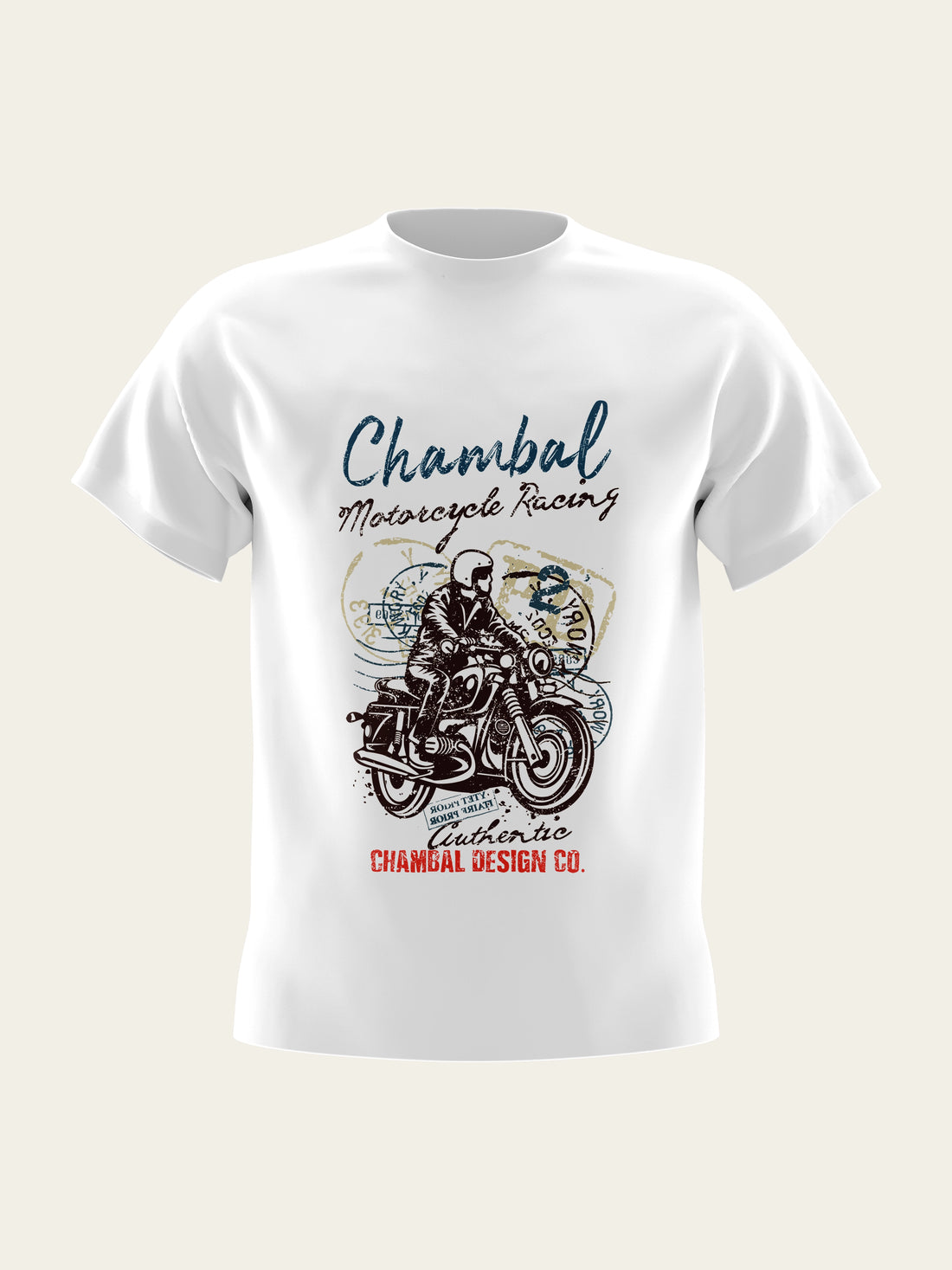 Chambal Motorcycle Racing Round Neck T-Shirt The Chambal®