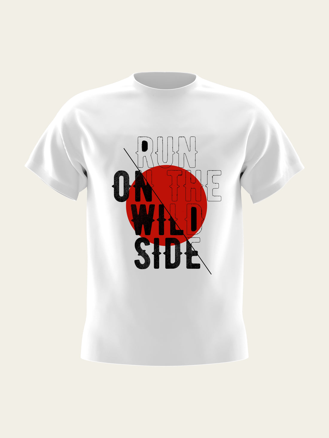 Run On The Wild Side Round Neck T-Shirt The Chambal®