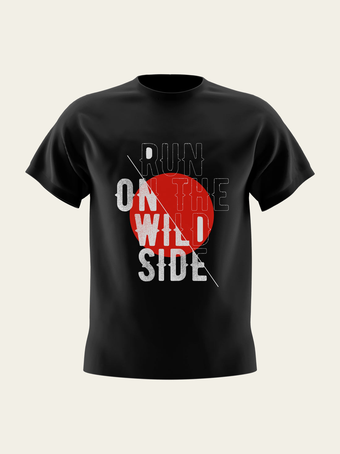 Run On The Wild Side Round Neck T-Shirt The Chambal®