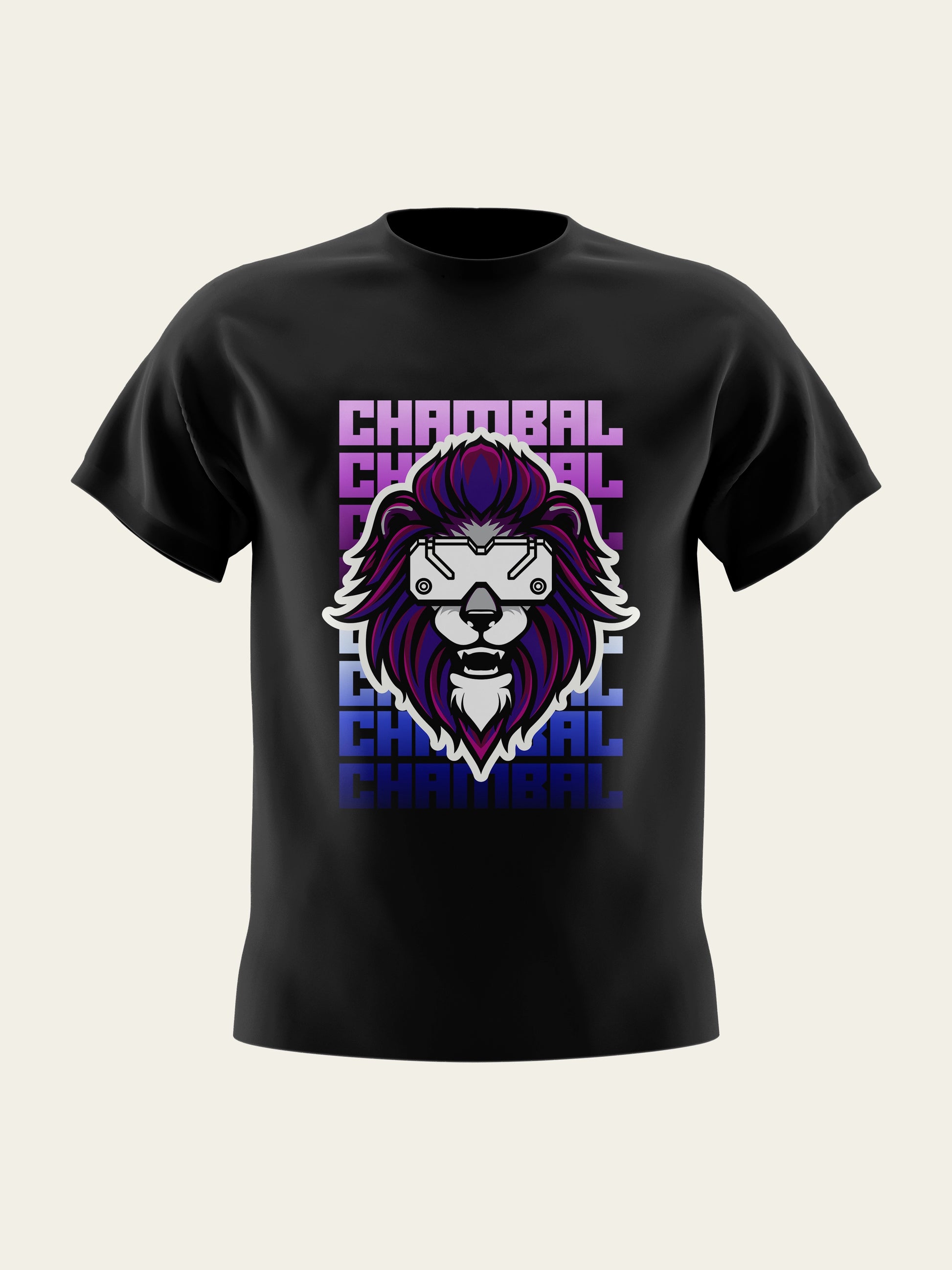 Chambal CyberLion Round Neck T-Shirt The Chambal®