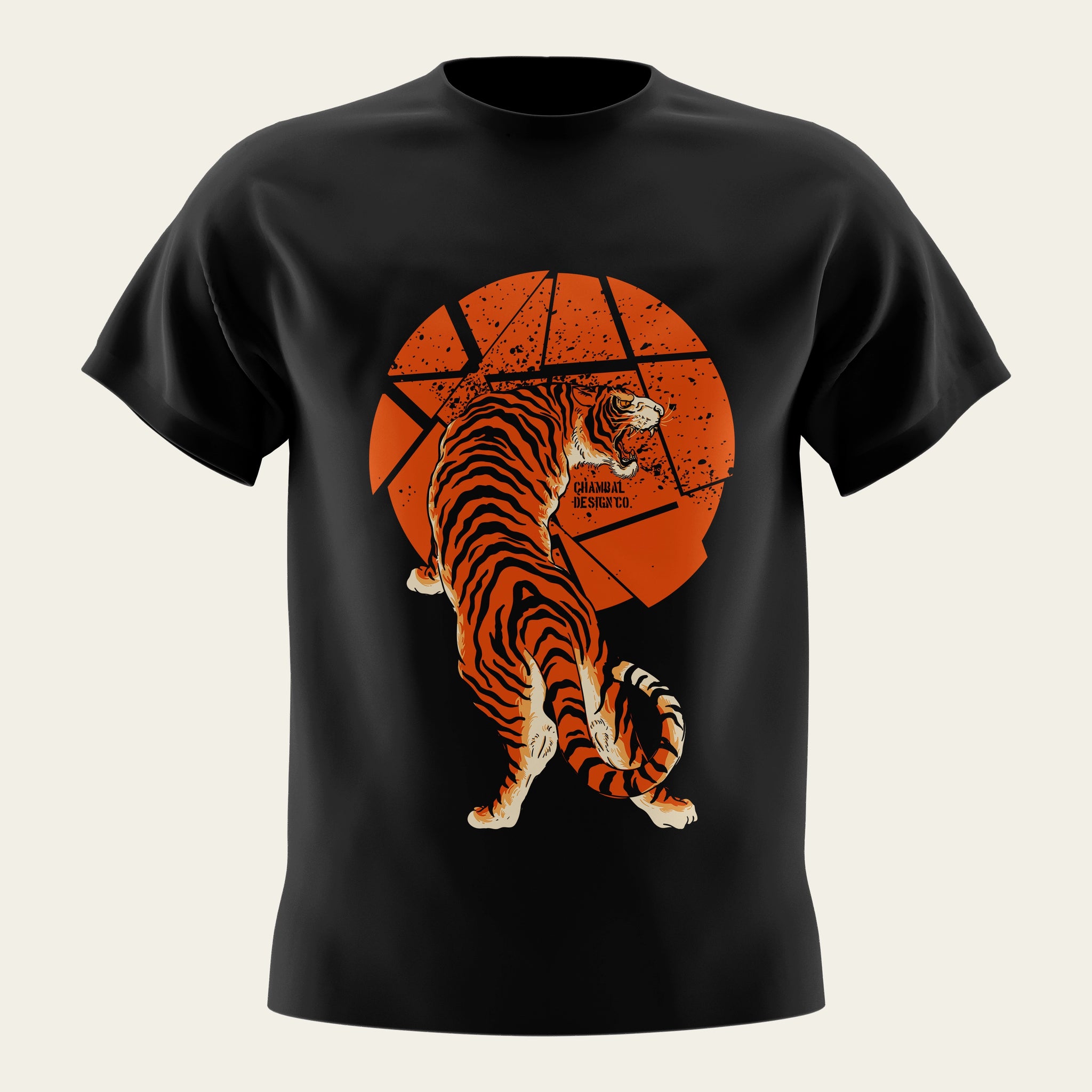 Red Moon Tiger Round Neck T-Shirt The Chambal®