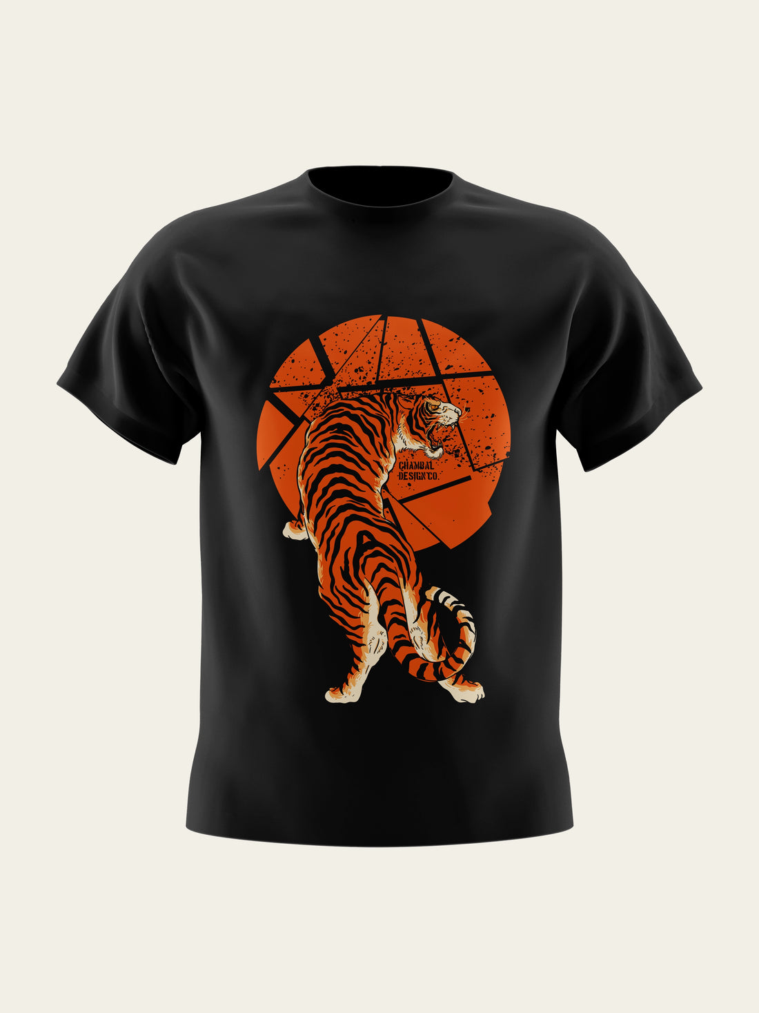 Red Moon Tiger Round Neck T-Shirt The Chambal®