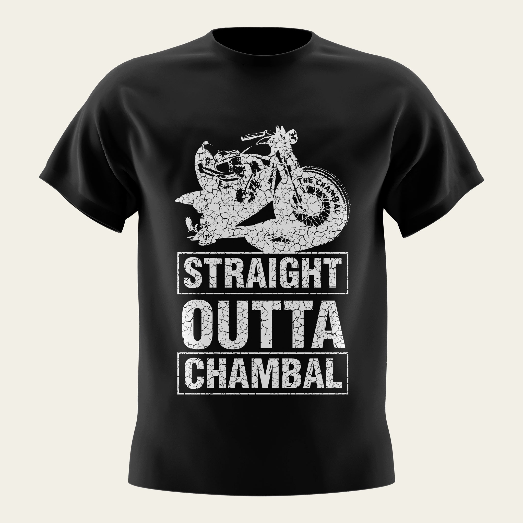 Straight Outta Chambal Round Neck T-Shirt The Chambal®