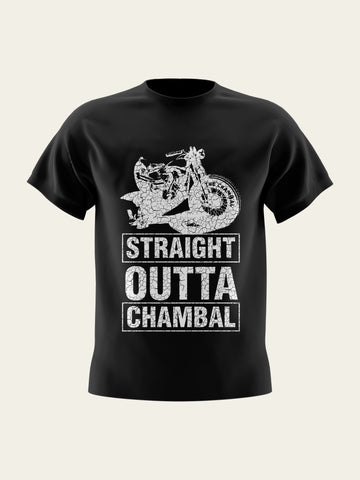 Straight Outta Chambal Round Neck T-Shirt The Chambal®