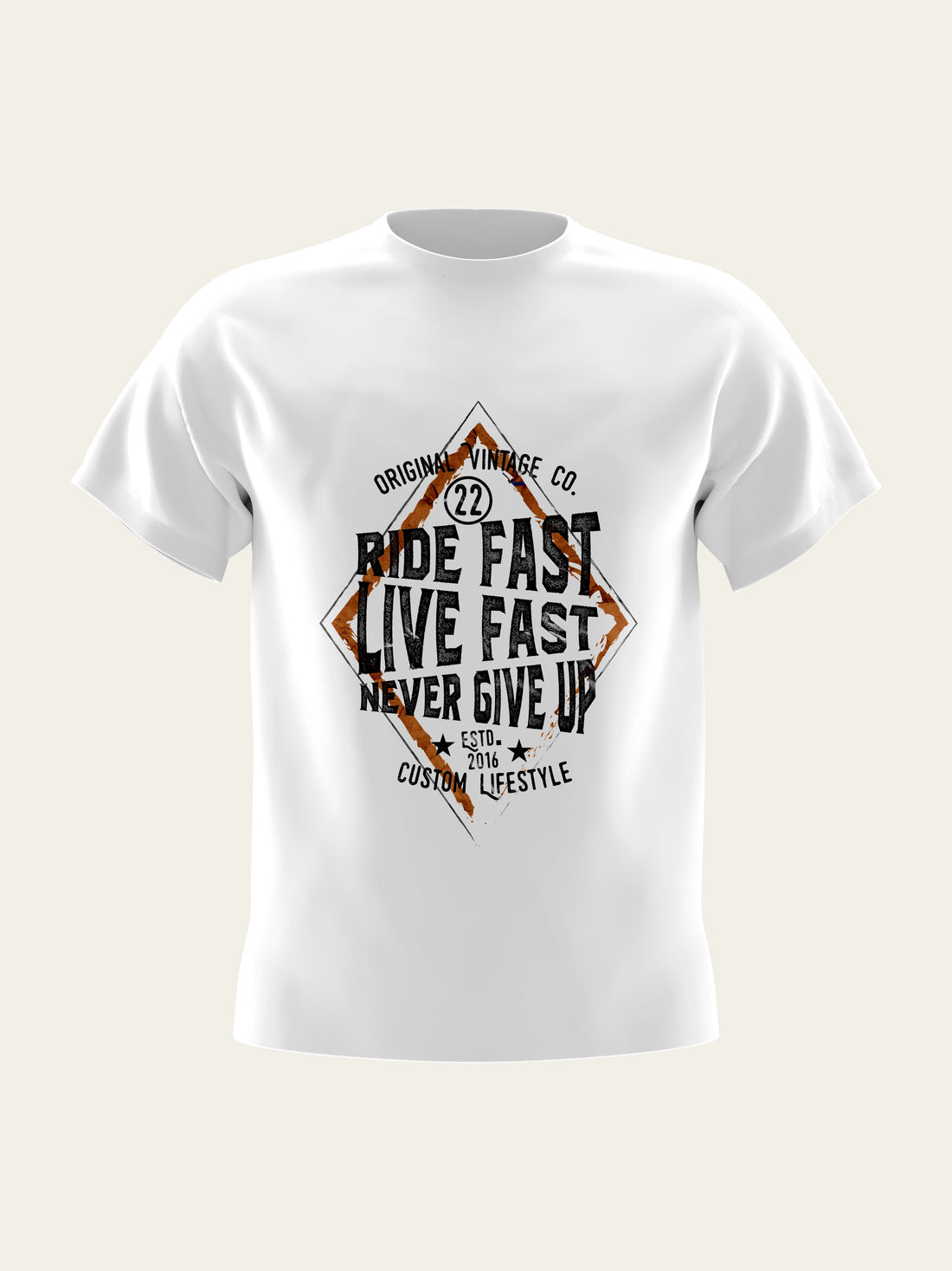 Ride Fast Live Fast Round Neck T-Shirt The Chambal®