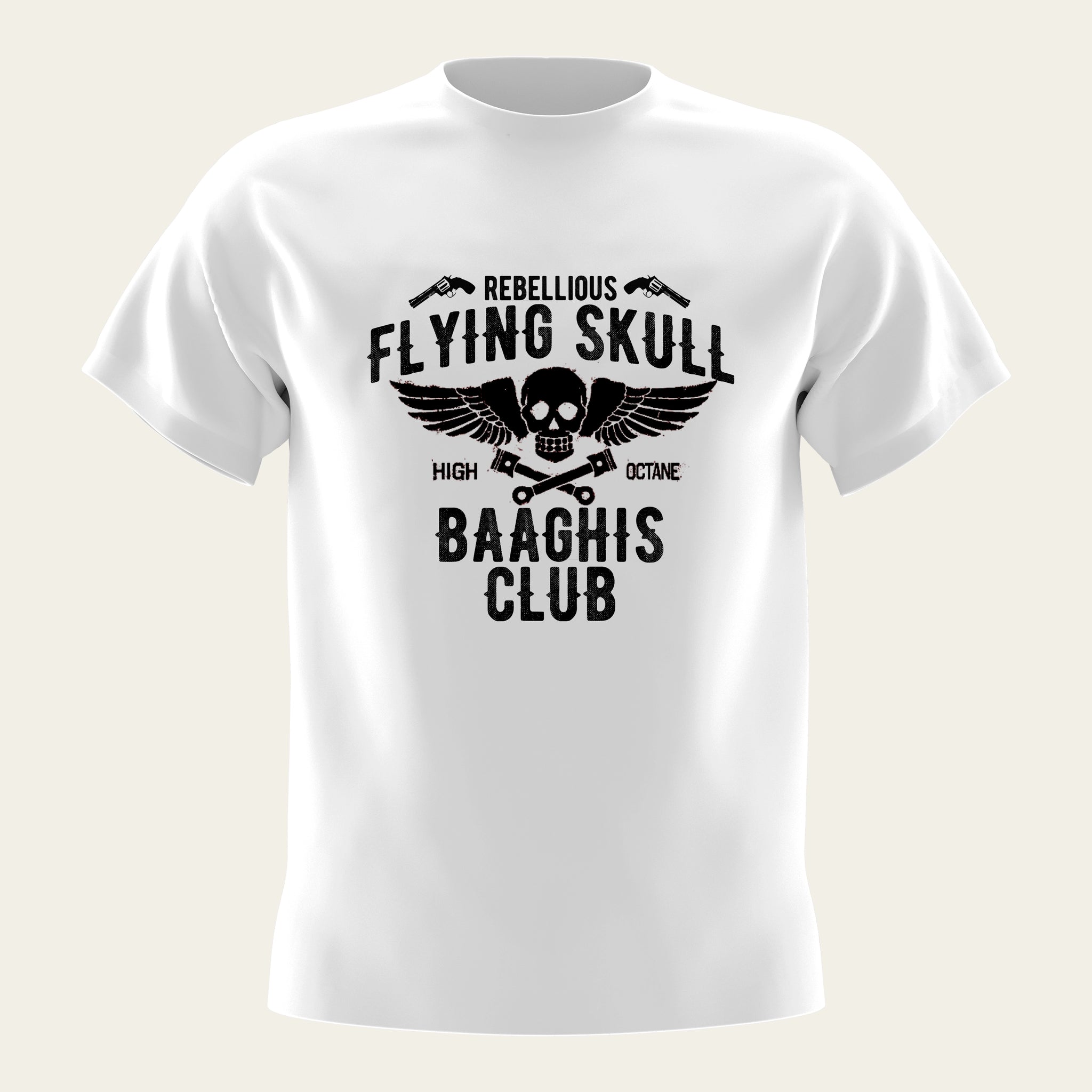 Flying Skull Round Neck T-Shirt The Chambal®