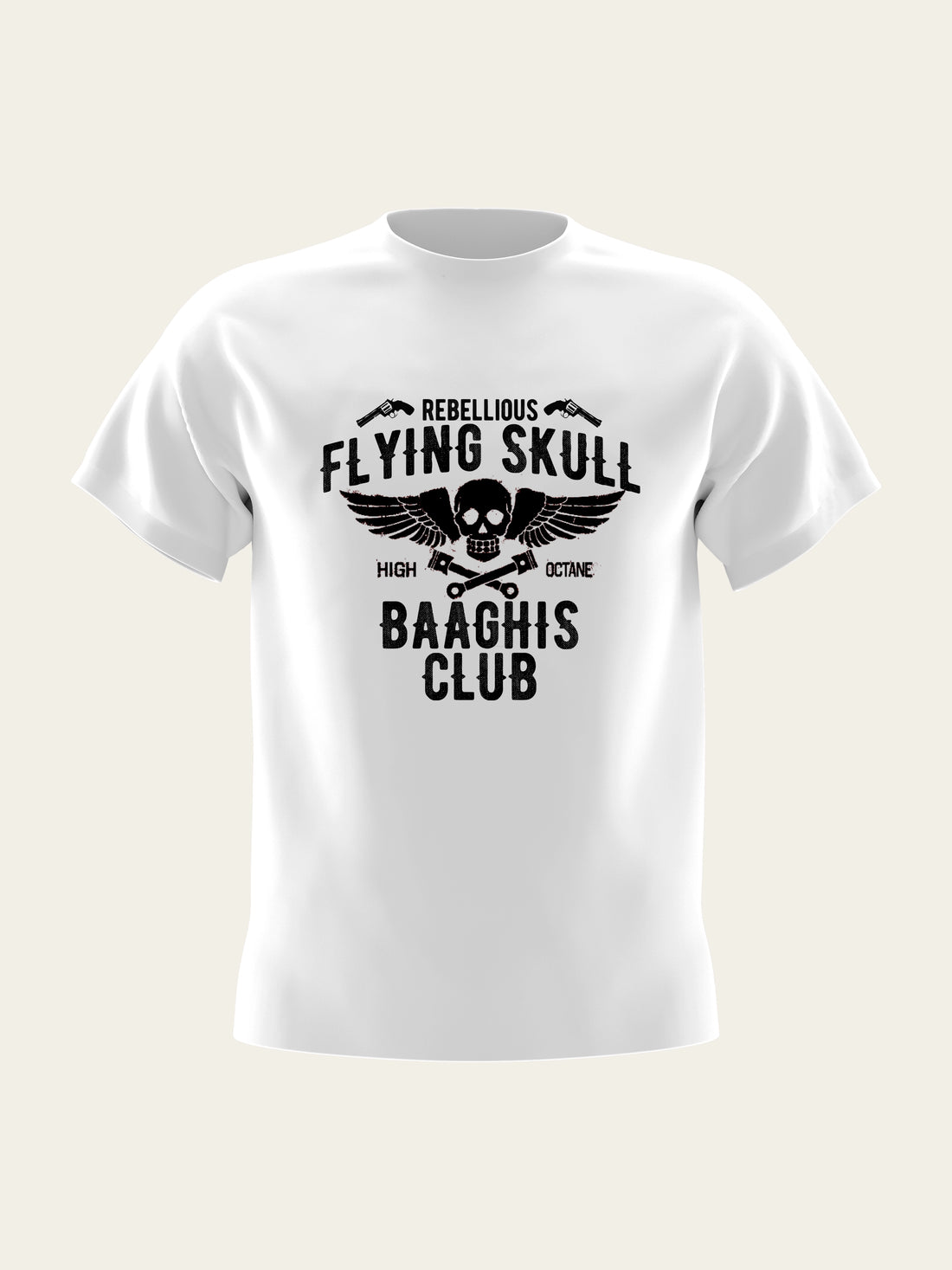 Flying Skull Round Neck T-Shirt The Chambal®