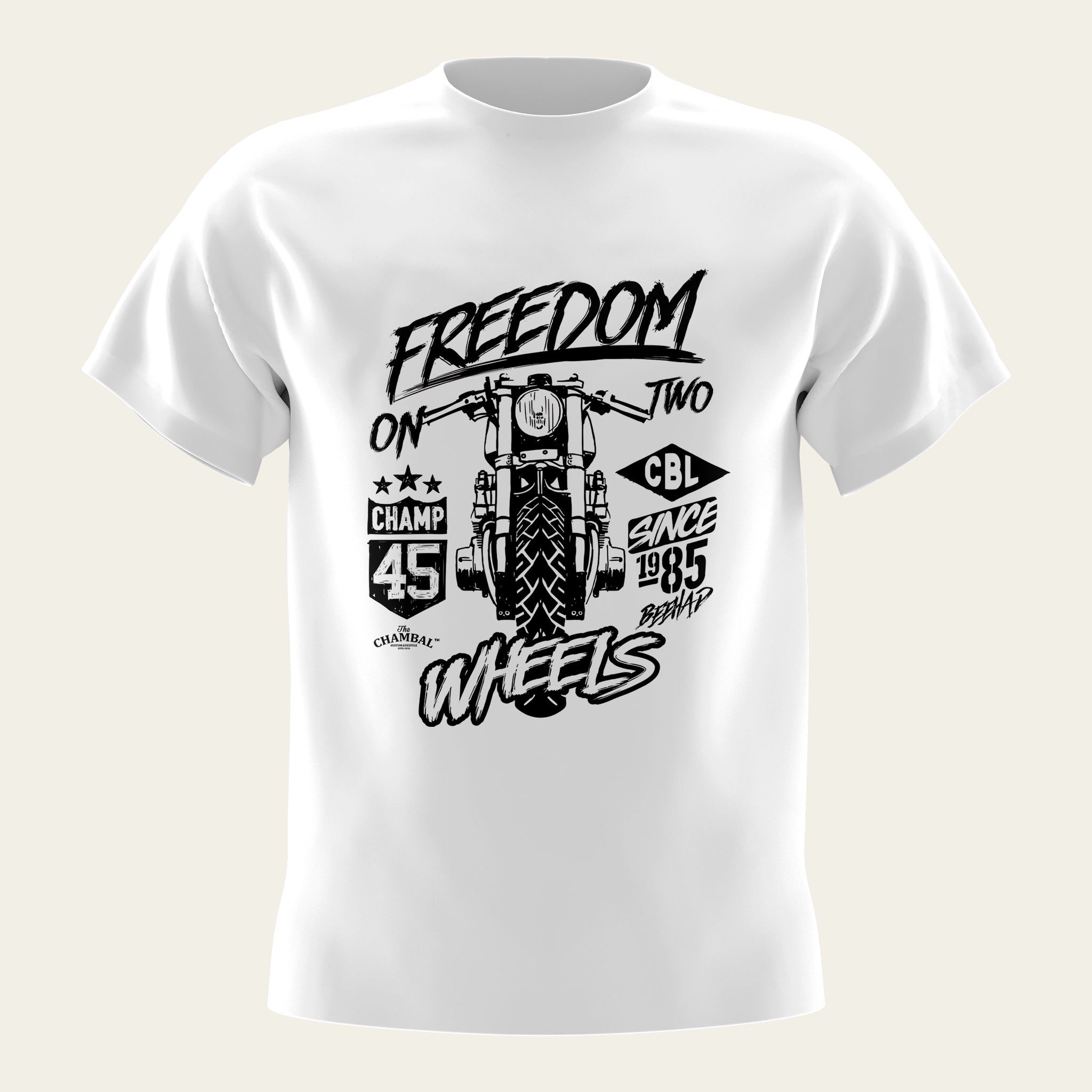 Freedom Wheels Round Neck T-Shirt The Chambal®