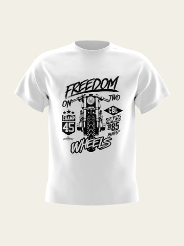 Freedom Wheels Round Neck T-Shirt The Chambal®