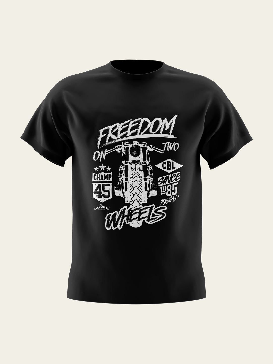 Freedom Wheels Round Neck T-Shirt The Chambal®