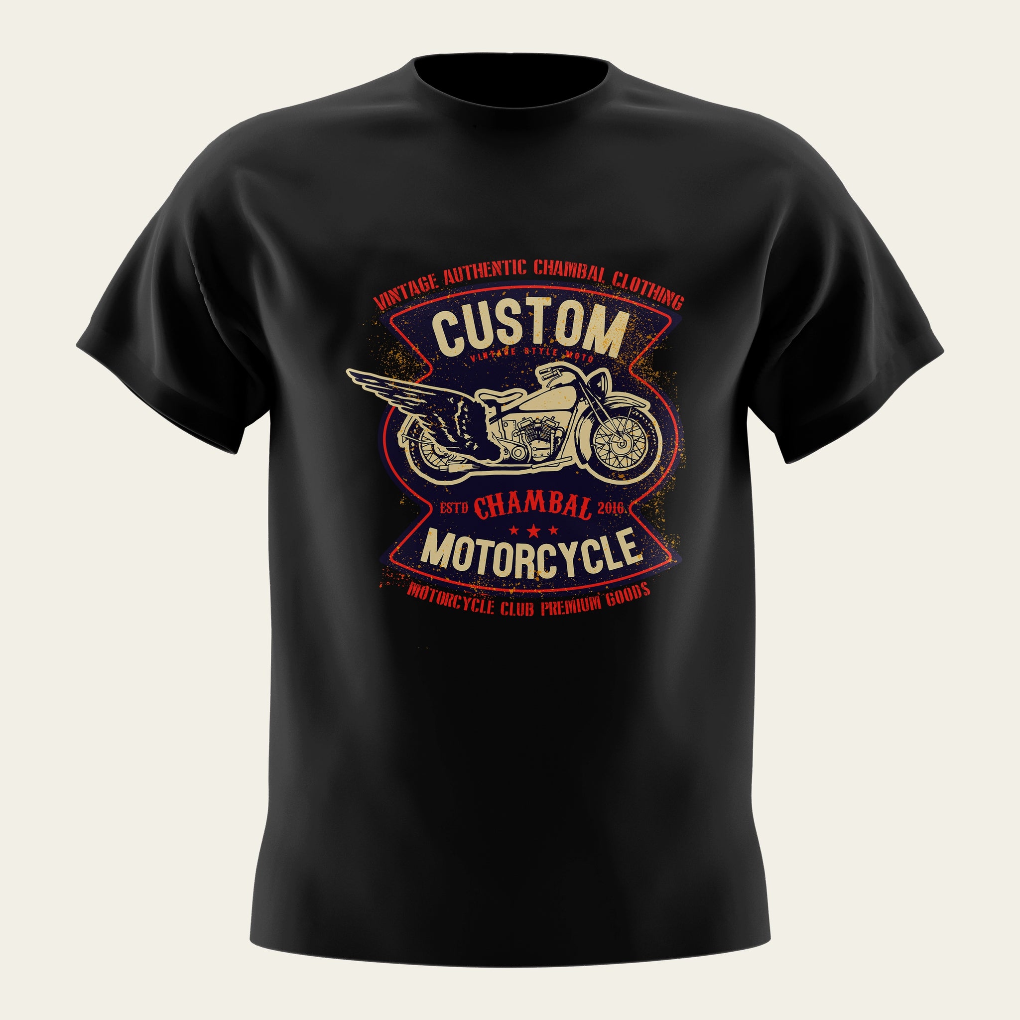 Custom Motorcycle Round Neck T-Shirt The Chambal®