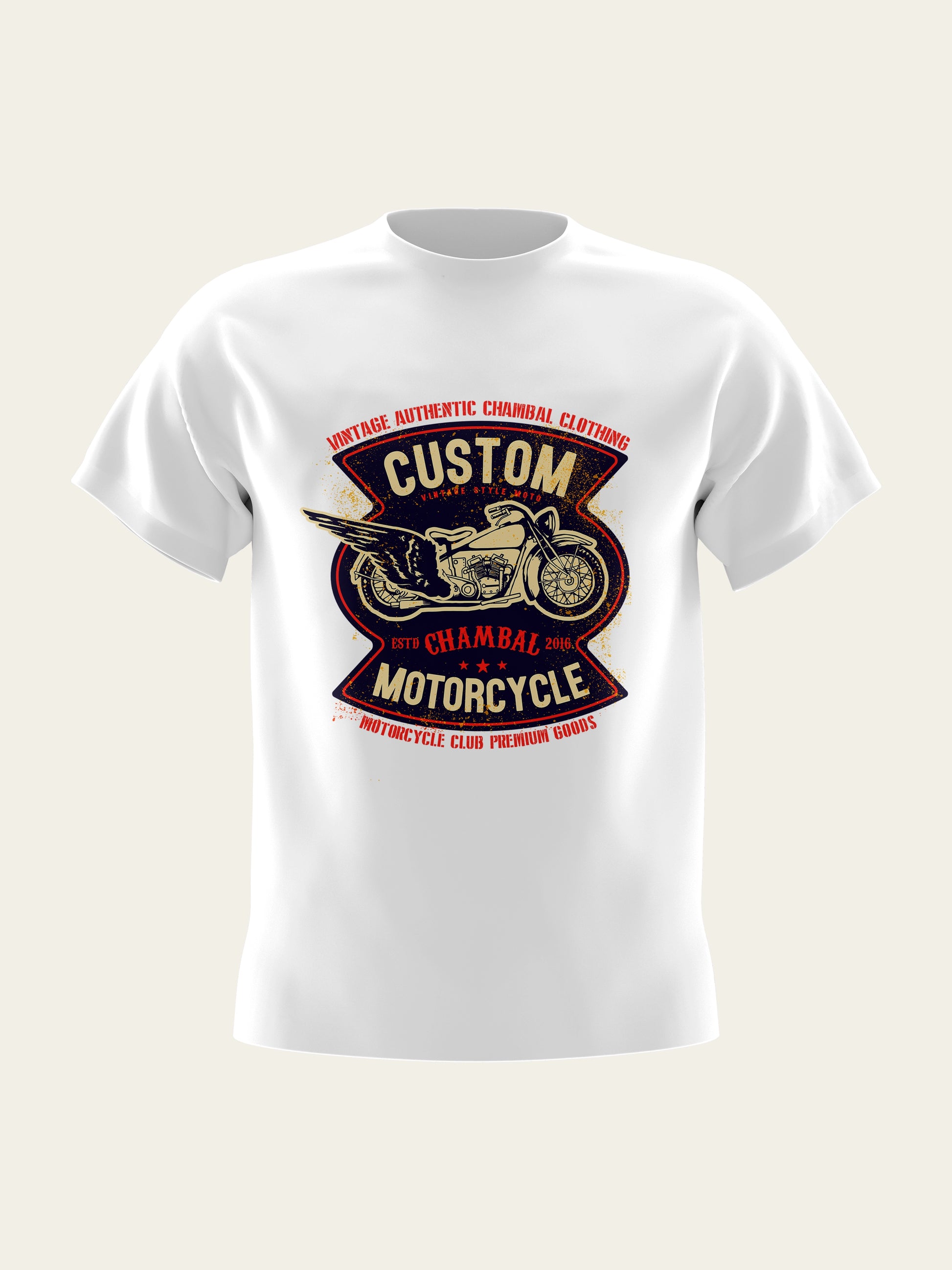 Custom Motorcycle Round Neck T-Shirt The Chambal®