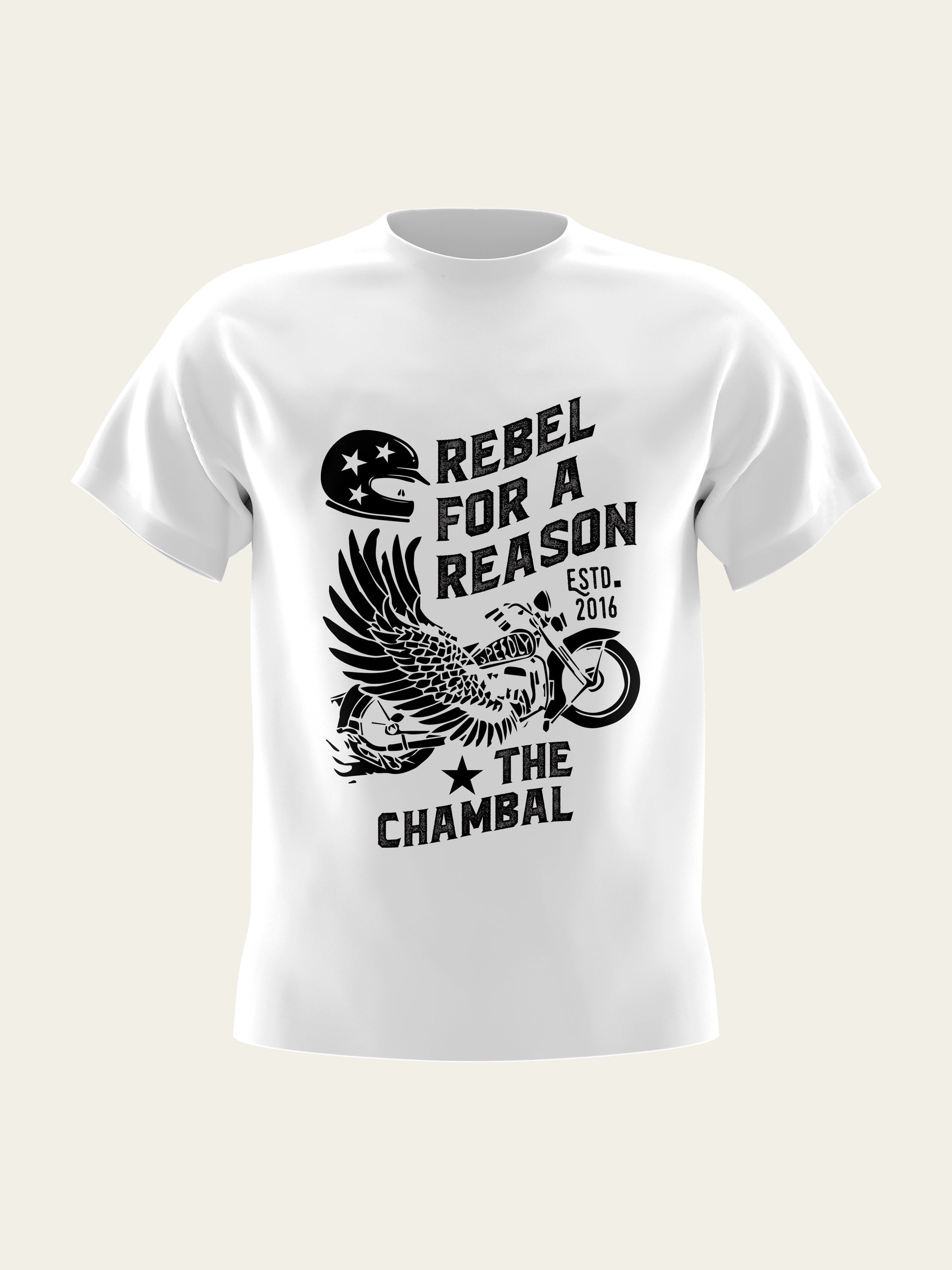 Rebel For A Reason Round Neck T-Shirt The Chambal®