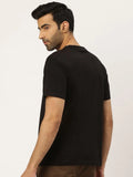 Mens Regular Solid Chambal Black T-Shirt