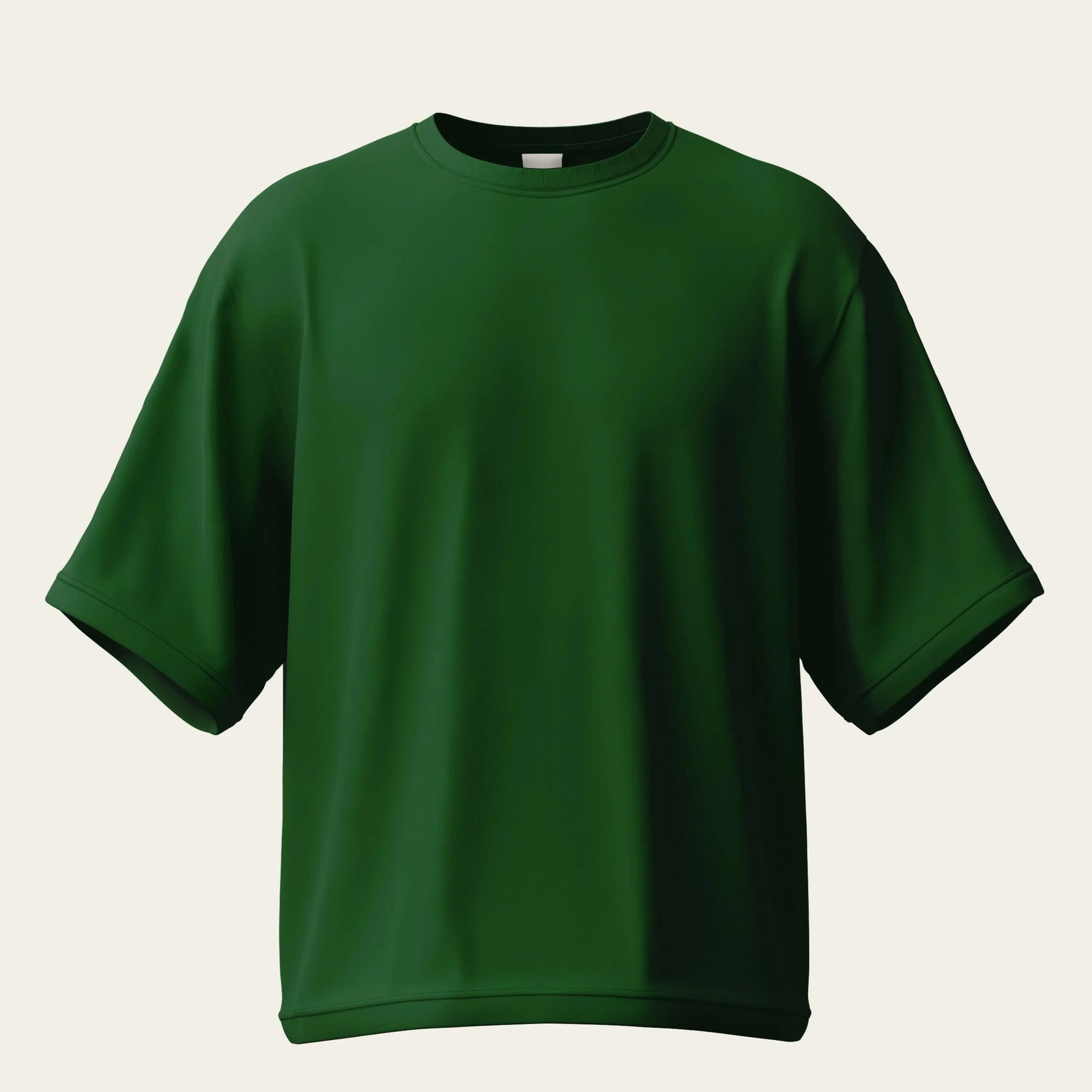 Bottle green Oversize Cotton T-Shirt by The Chambal The Chambal