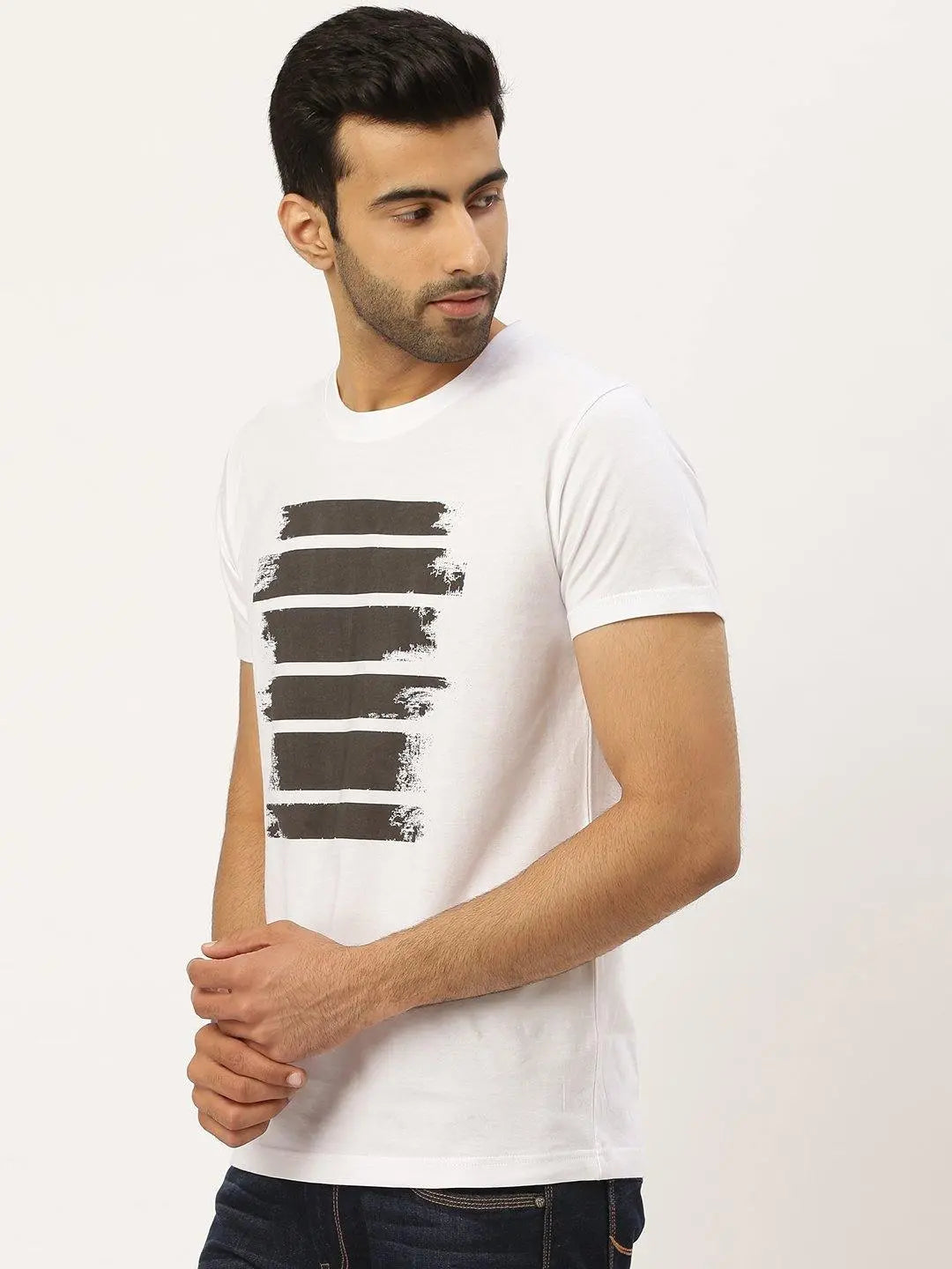 Abstract White T-Shirt - The Chambal