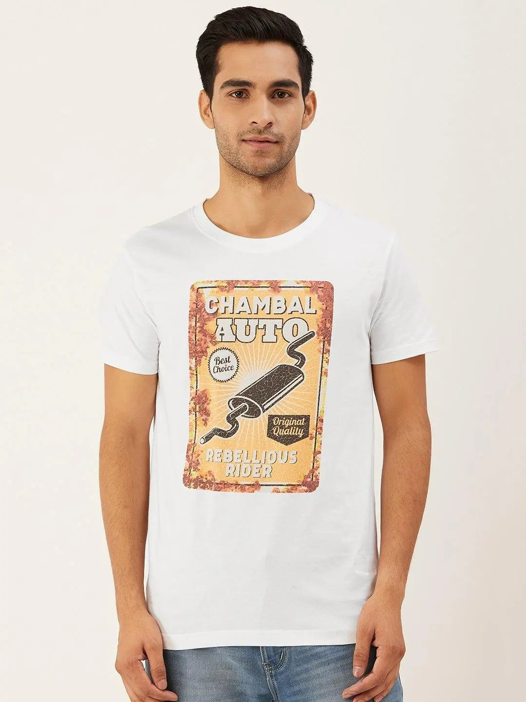 Chambal Auto White T-Shirt - The Chambal