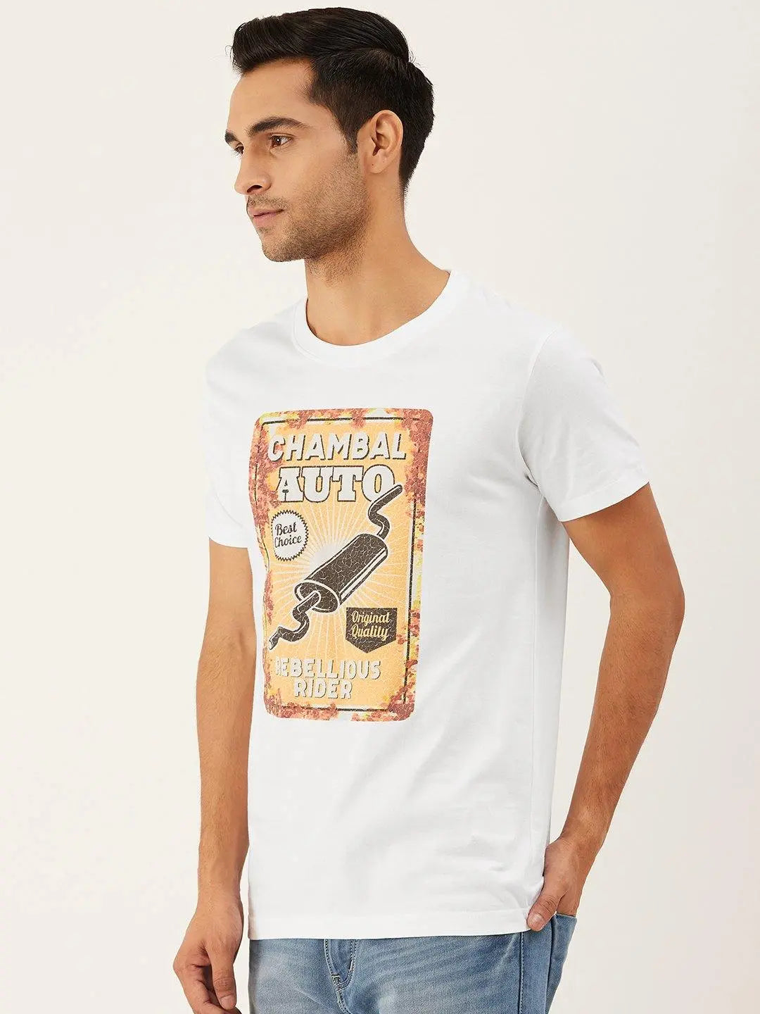 Chambal Auto White T-Shirt - The Chambal