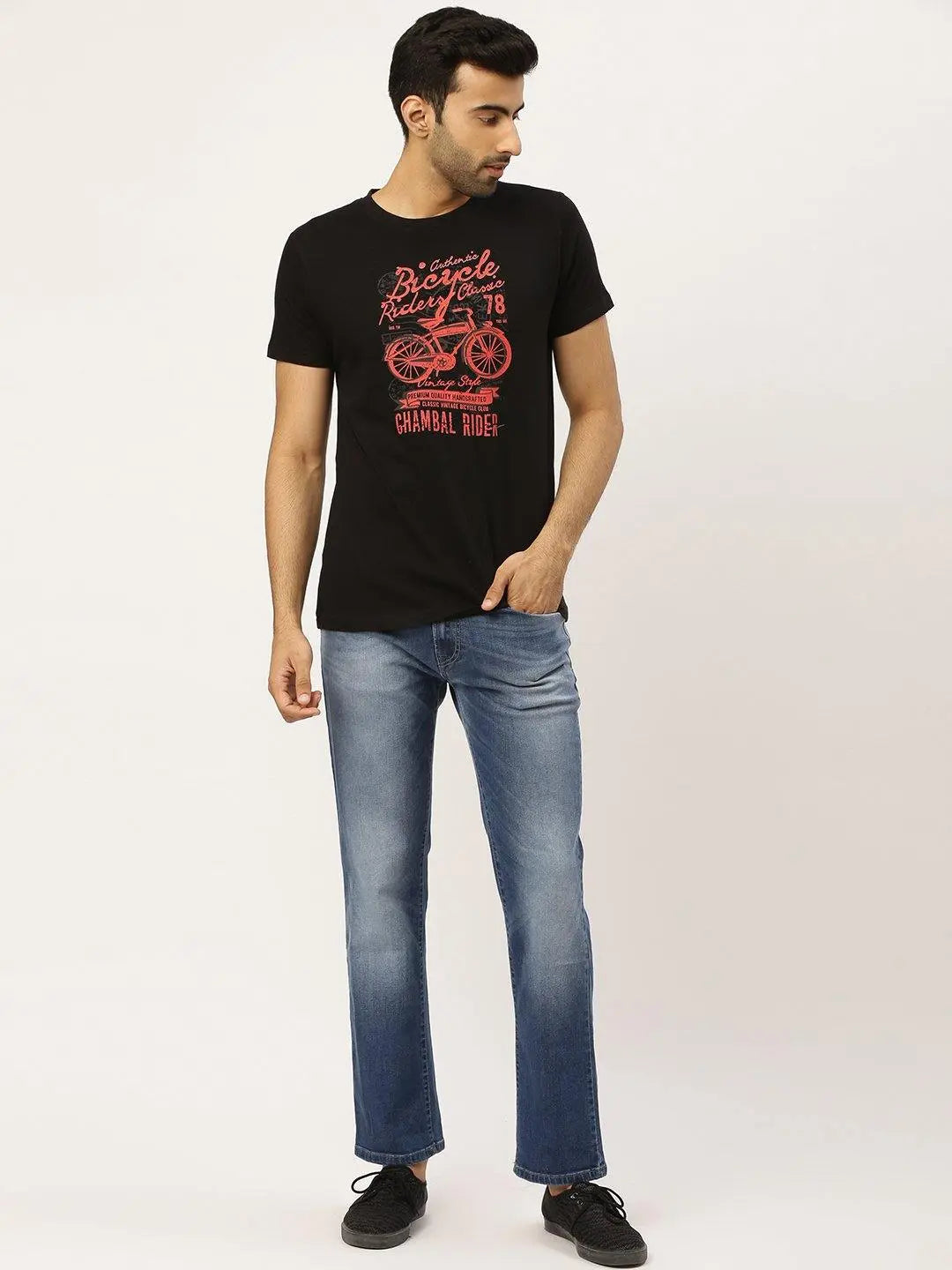 Bicycle Black T-Shirt - The Chambal