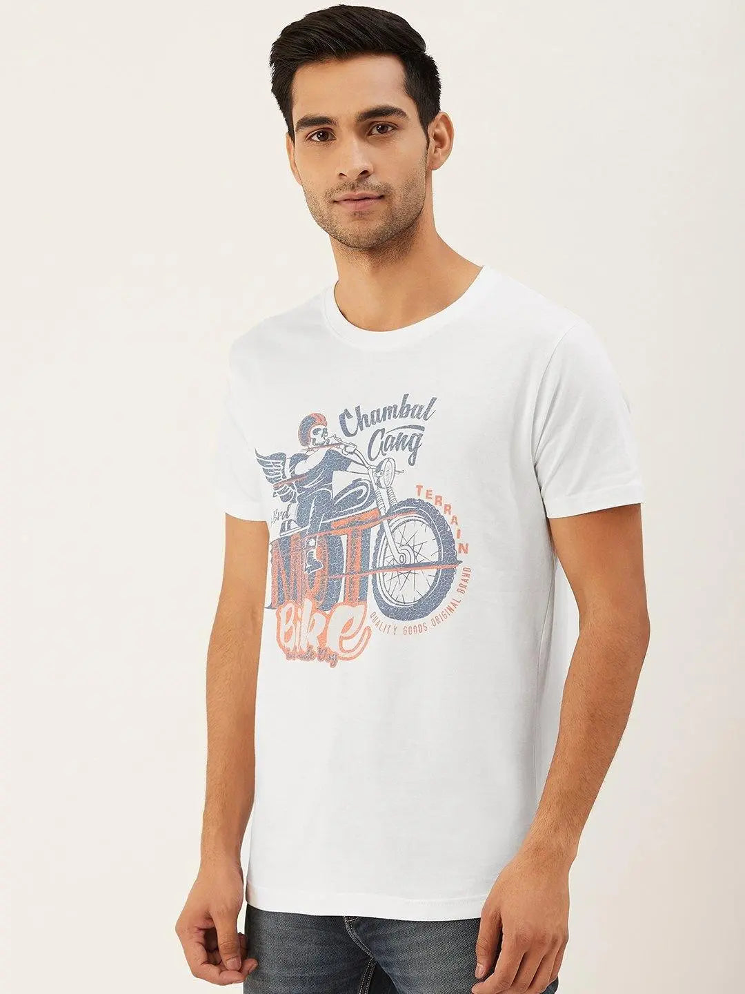 Bike Gang White T-Shirt - The Chambal