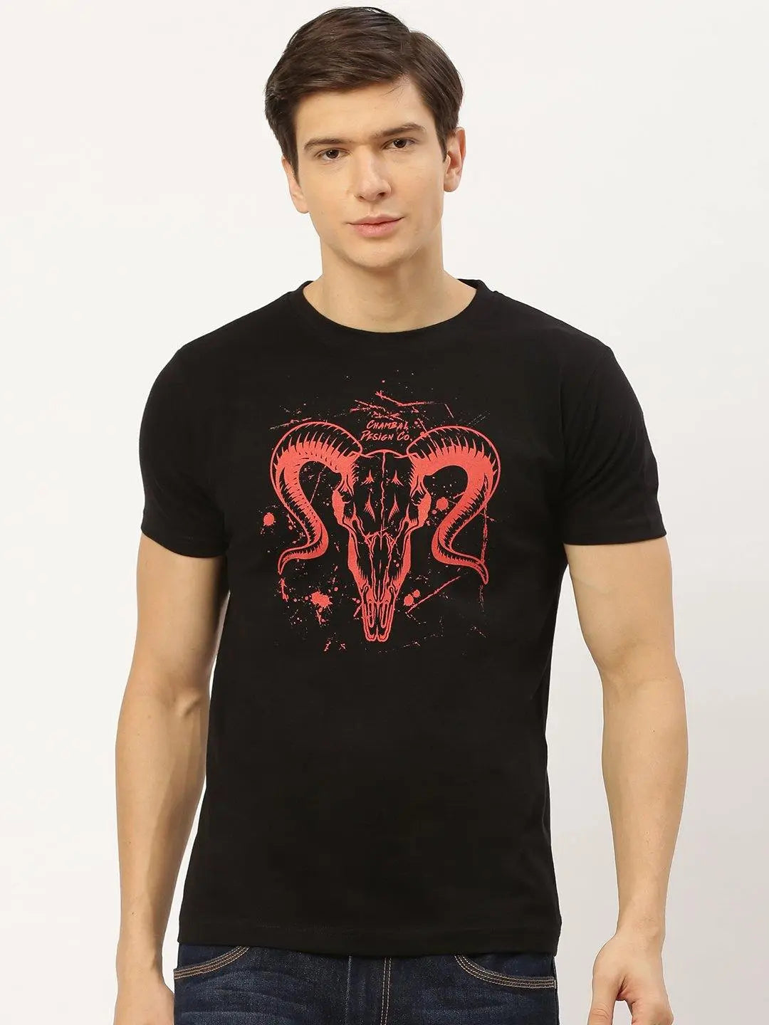 Bleed Red Black T-Shirt - The Chambal