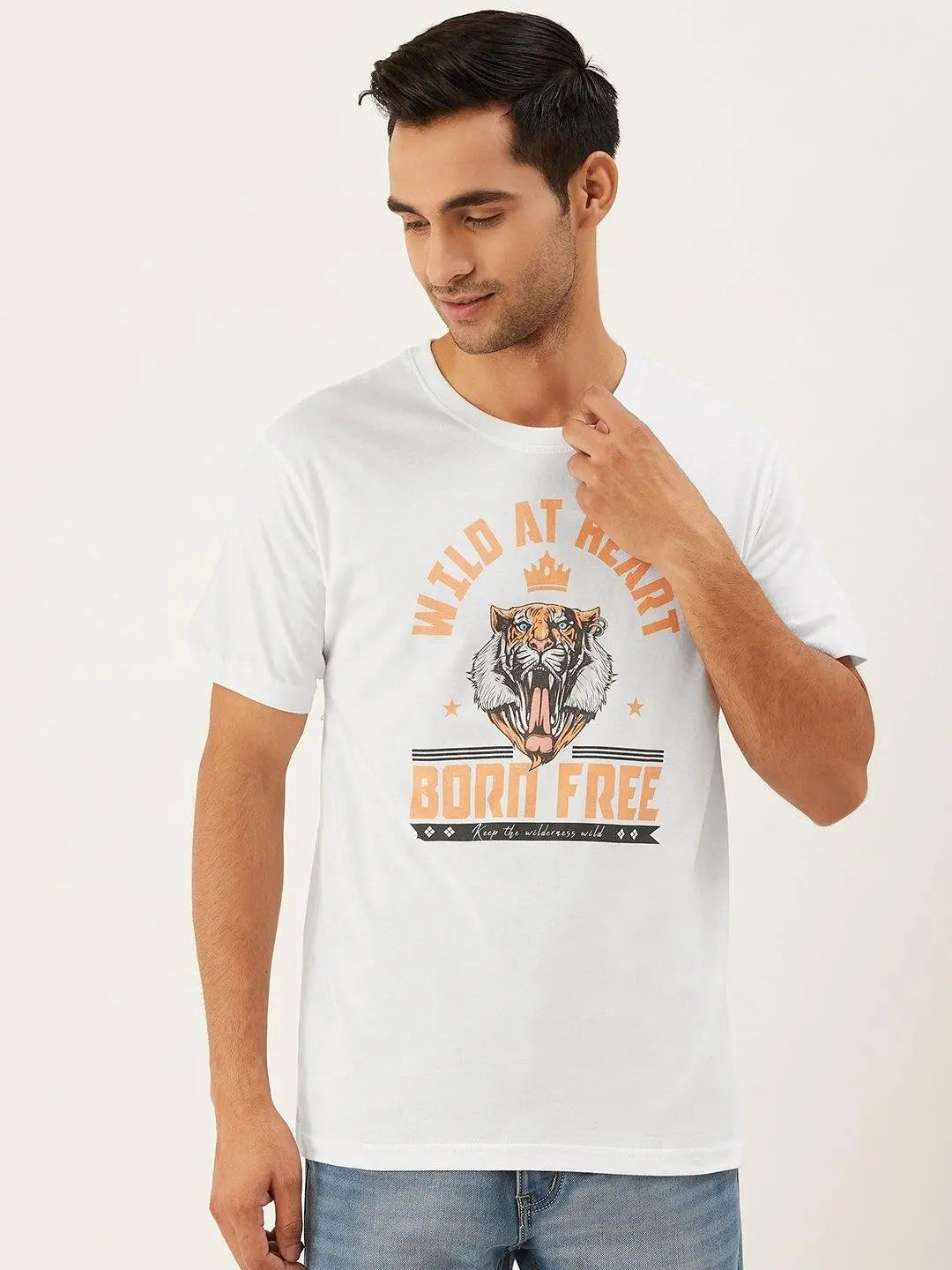 Born Free White  T-Shirt - The Chambal