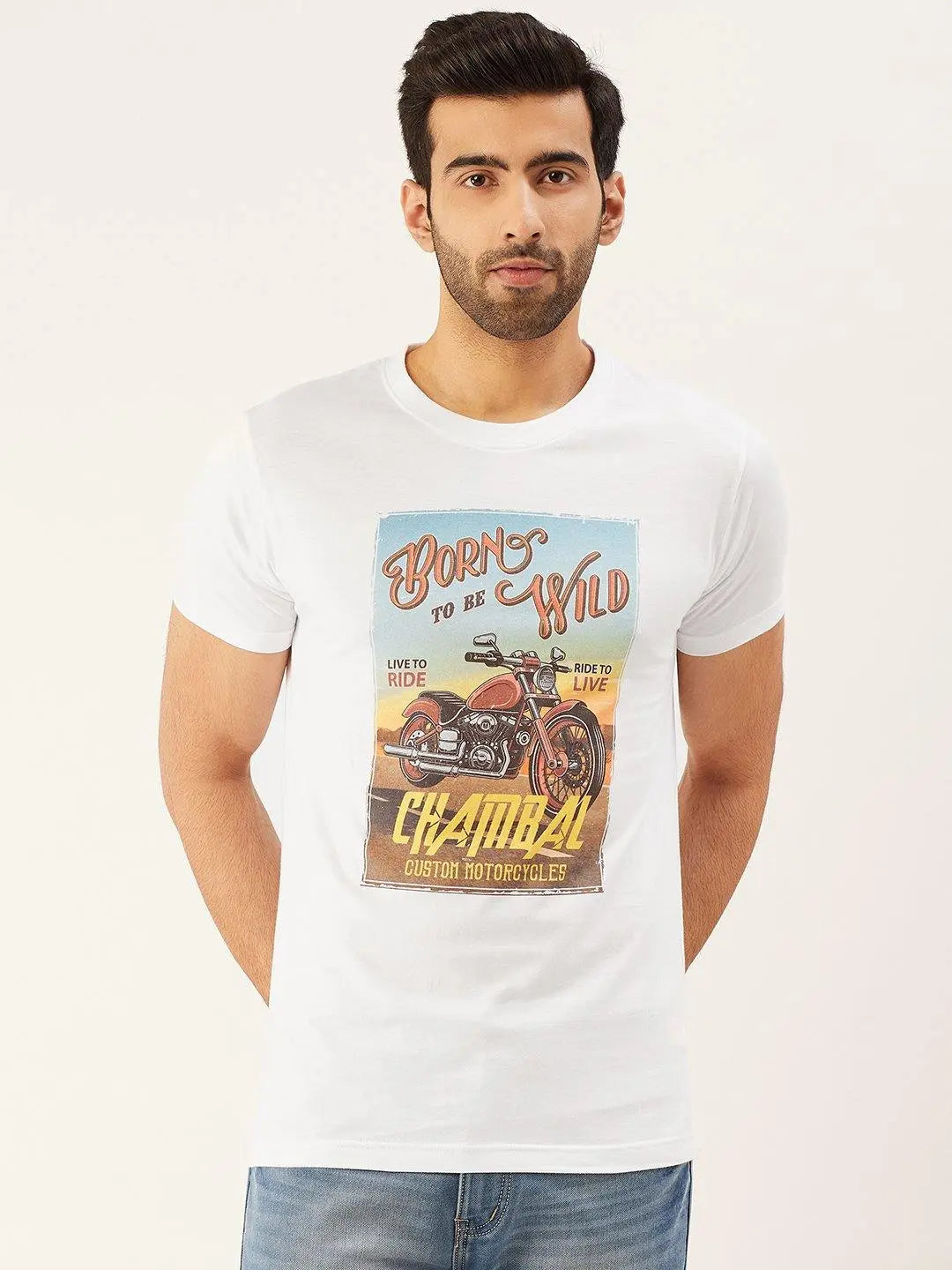 Born Wild White T-Shirt - The Chambal