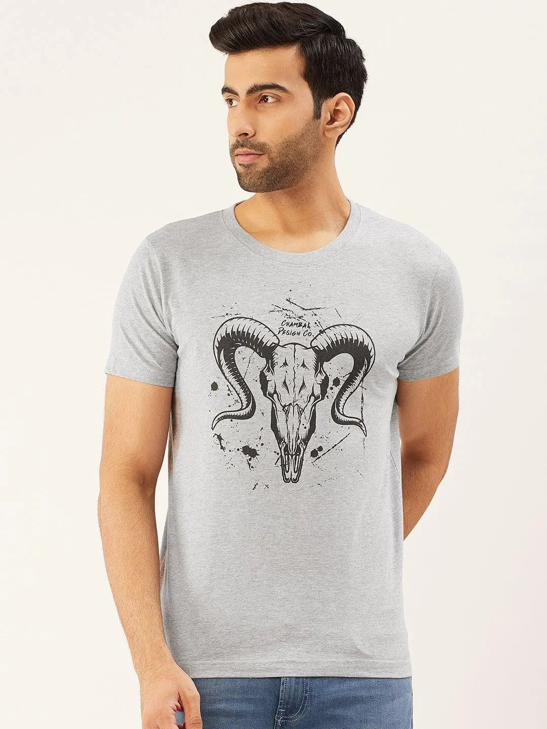 Brawny Bull Grey T-Shirt - The Chambal