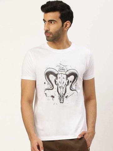 Brawny Bull White T-Shirt - The Chambal