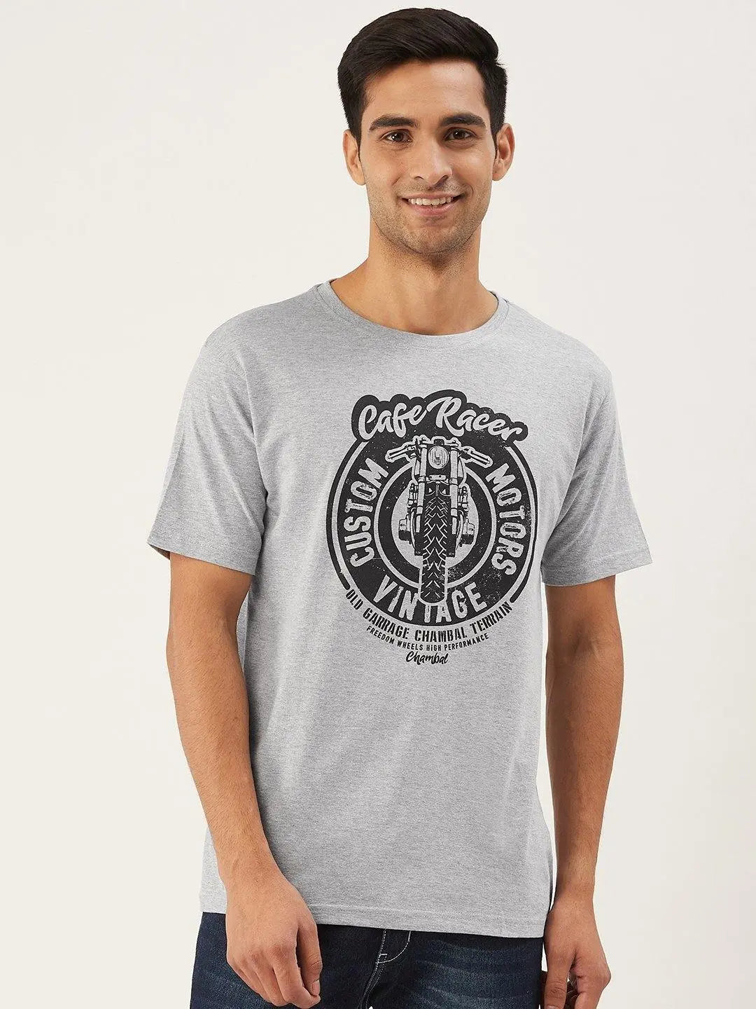 Cafe Racer Grey T-Shirt - The Chambal