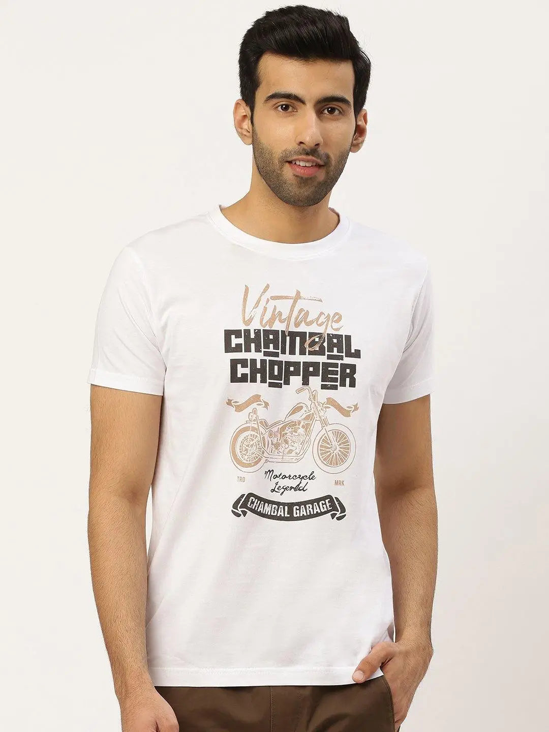 Chopper White T-shirt - The Chambal