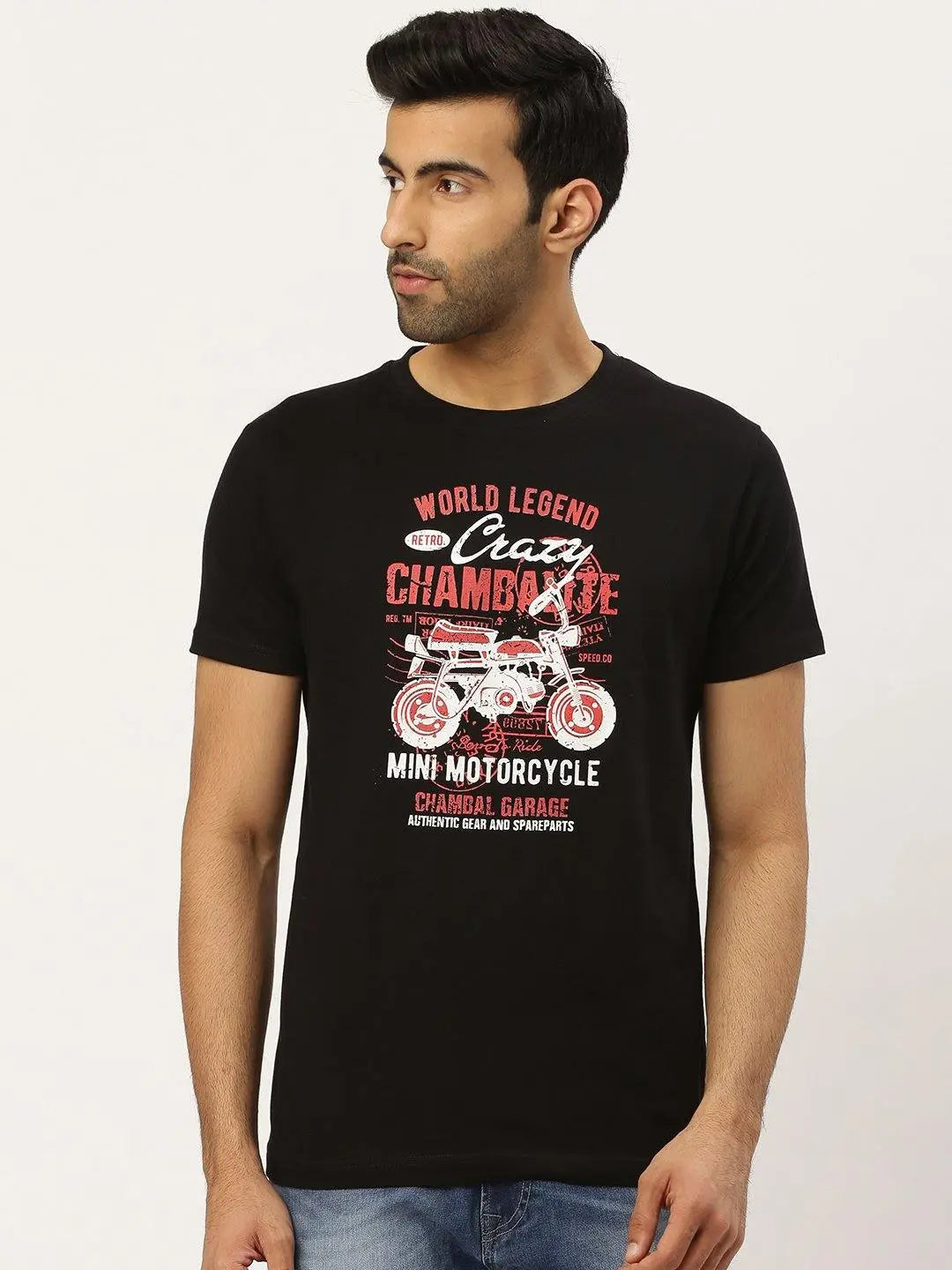 Crazy Bikers Black T-Shirt - The Chambal