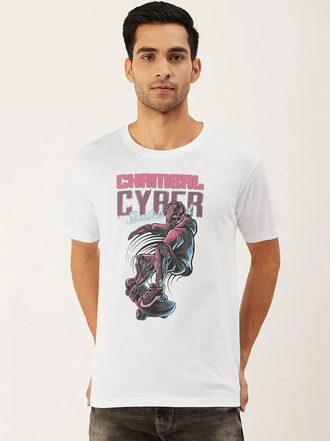 Cyberskate White T-Shirt - The Chambal