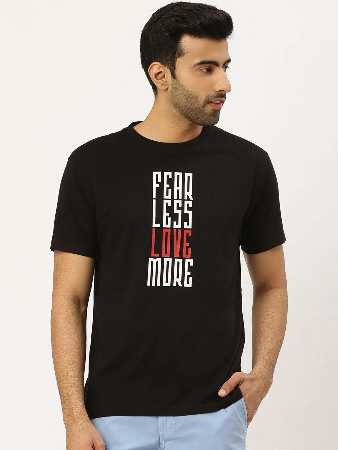 Fear Less Black T-Shirt - The Chambal