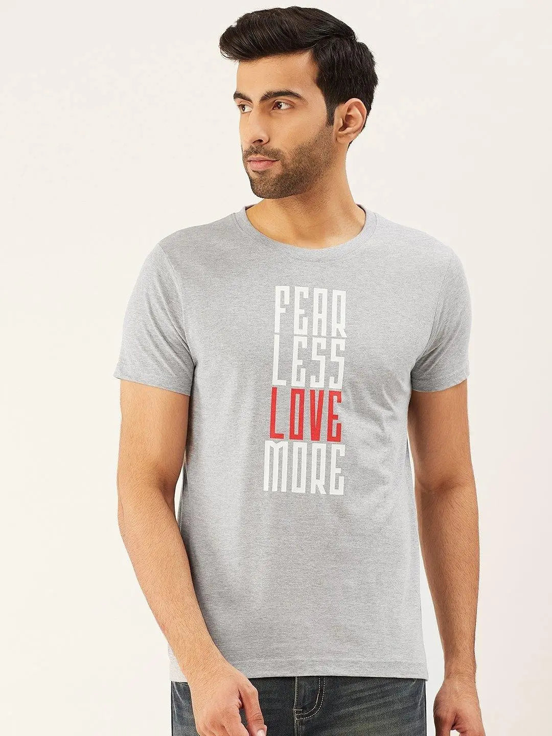 Fear Less Grey T-Shirt - The Chambal