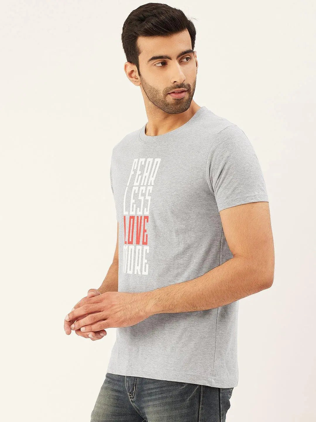 Fear Less Grey T-Shirt - The Chambal