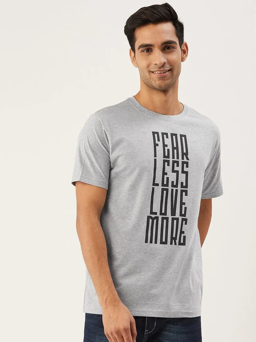 Love Fearless Grey T-Shirt - The Chambal