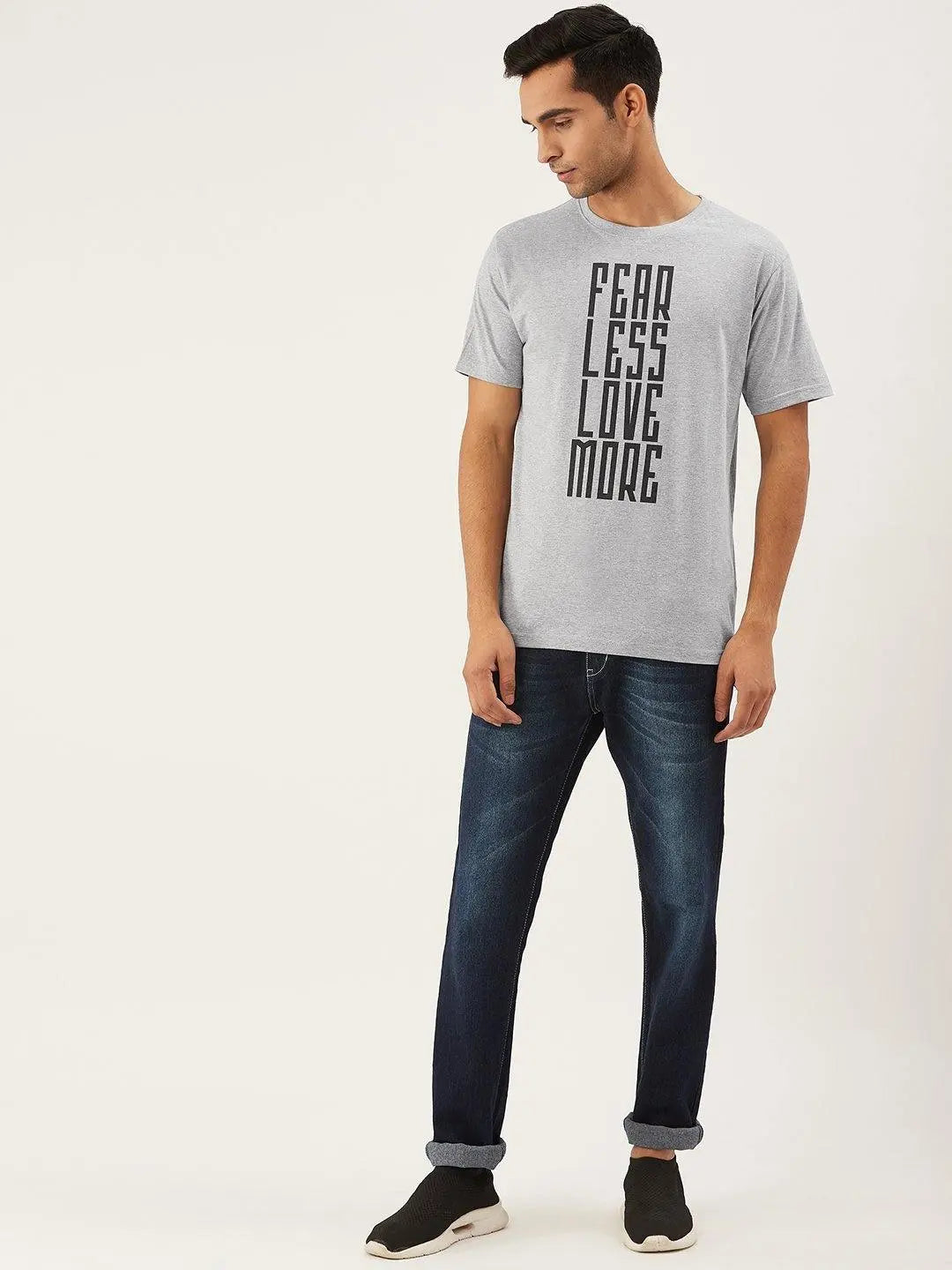 Love Fearless Grey T-Shirt - The Chambal