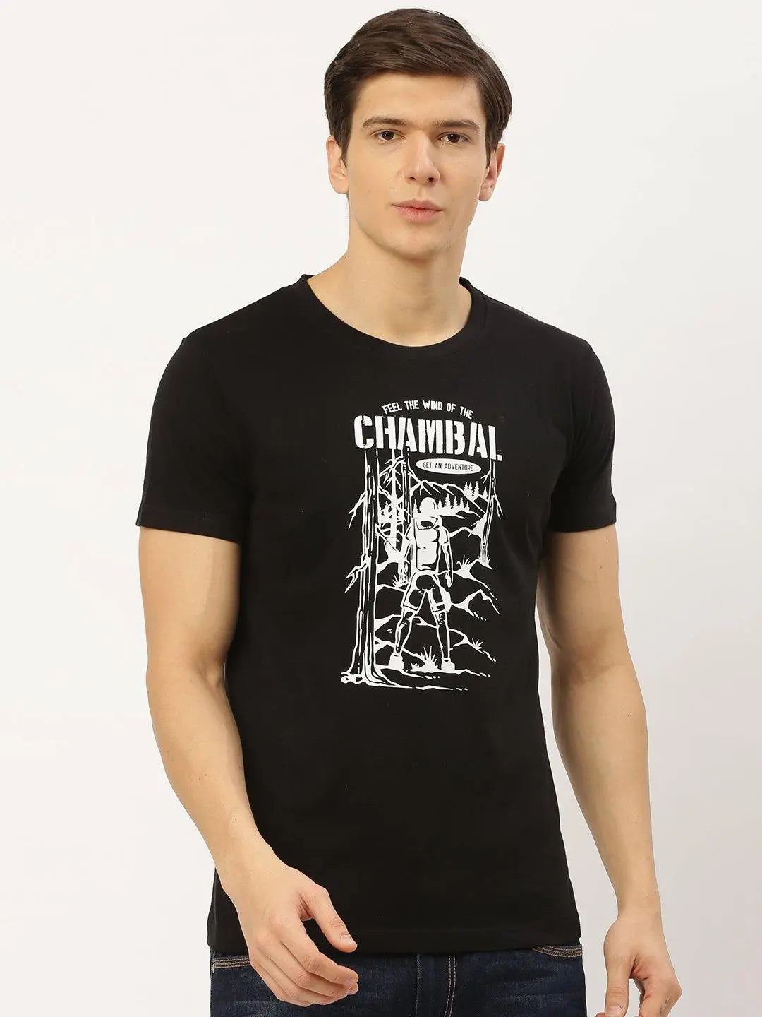 Feel The Wind Black T-Shirt - The Chambal