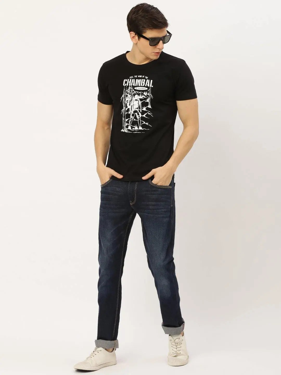 Feel The Wind Black T-Shirt - The Chambal