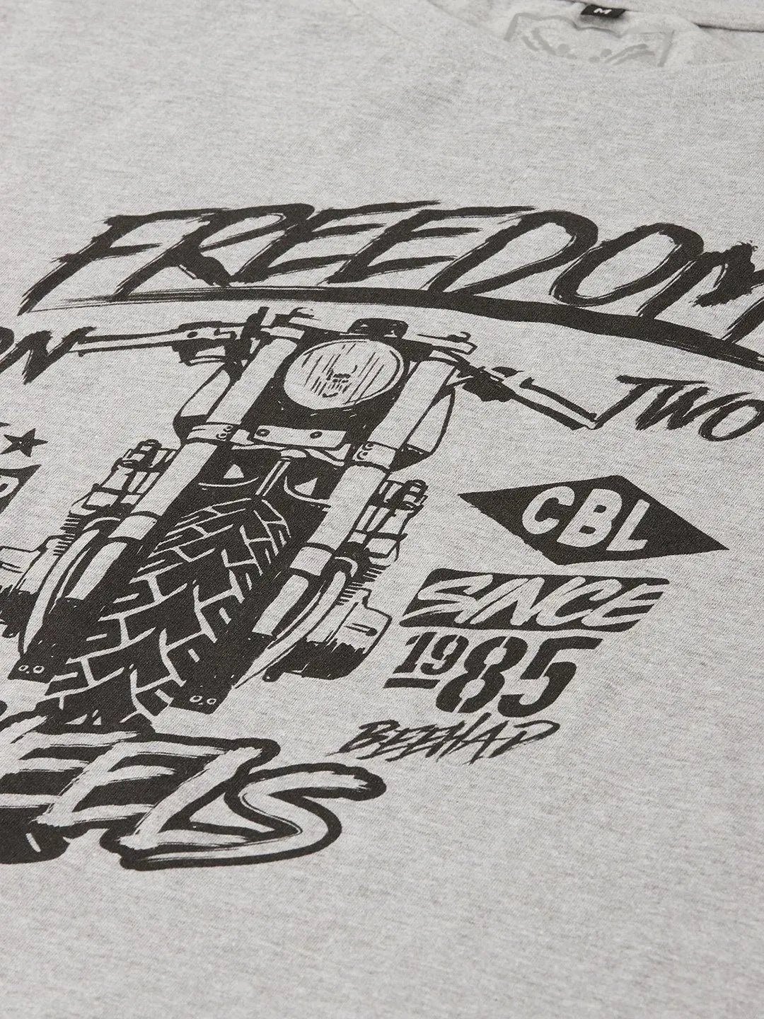 Freedom Wheels Grey T-Shirt - The Chambal