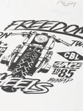 Freedom Wheels White T-Shirt - The Chambal