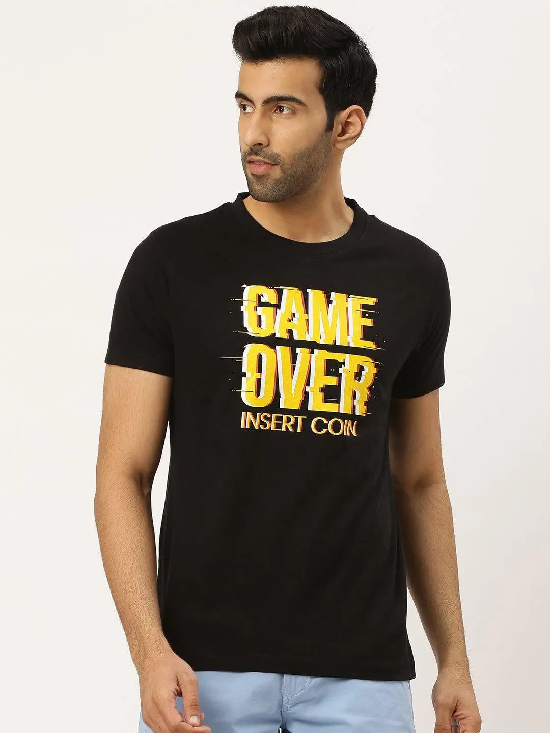 Game Over Black T-Shirt - The Chambal