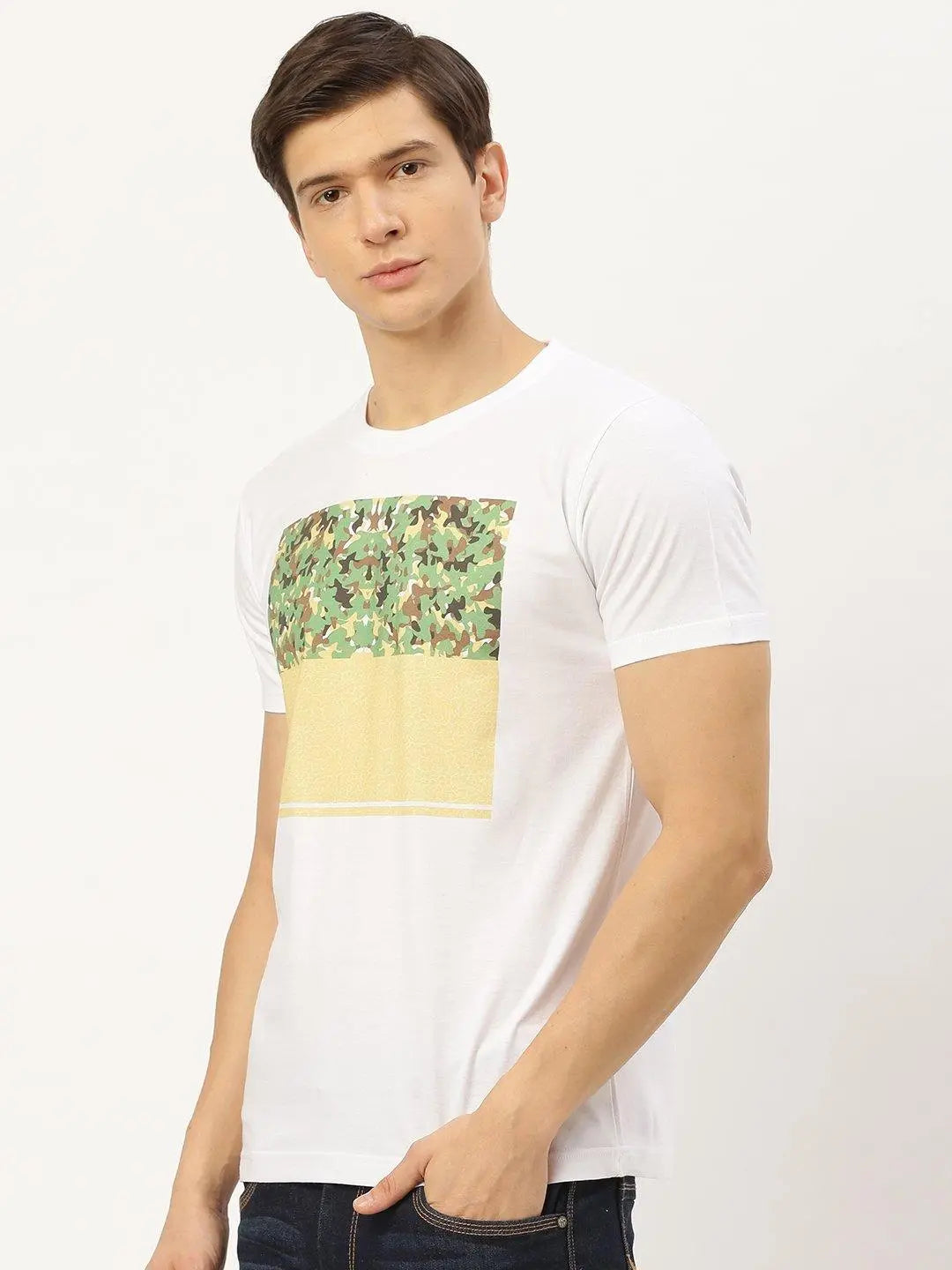 Greenery White T-Shirt - The Chambal