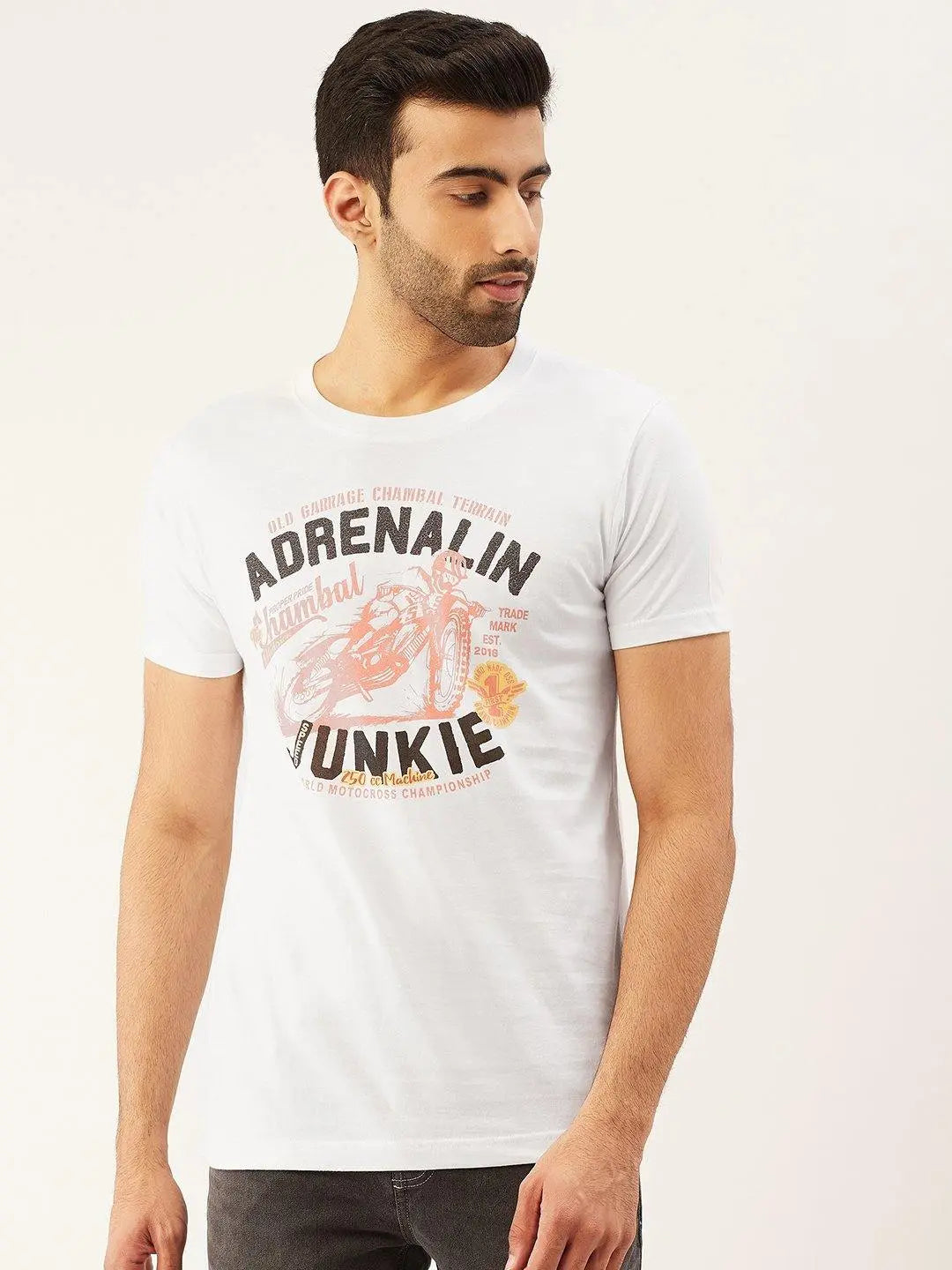 Junkie White T-Shirt - The Chambal