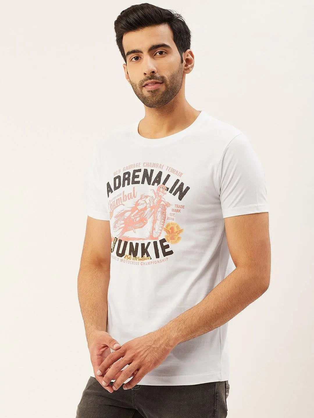 Junkie White T-Shirt - The Chambal