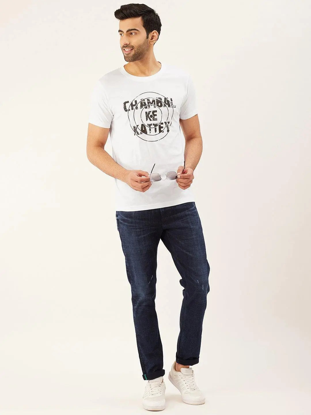 Chambal Ke Kattey White T-Shirt - The Chambal