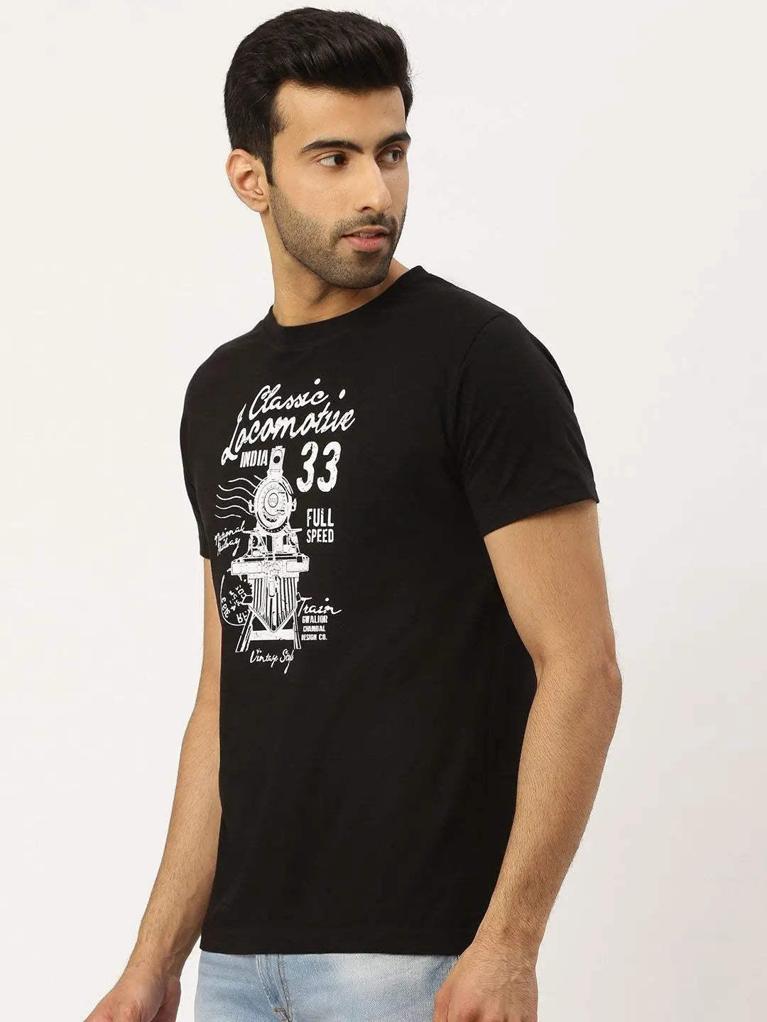 Locomotive Black T-Shirt - The Chambal