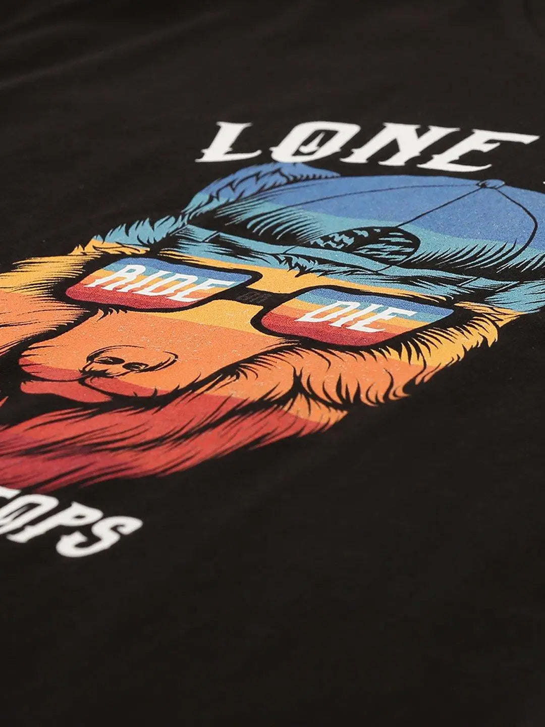 Lone Wolf Black T-Shirt - The Chambal