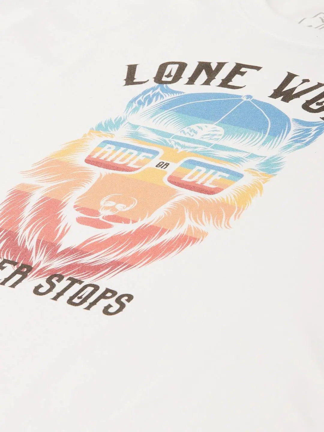 Lone Wolf White T-Shirt - The Chambal